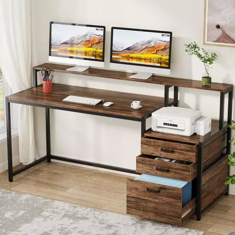 Tribesigns Scrivania da Ufficio Ergonomica da 63 pollici