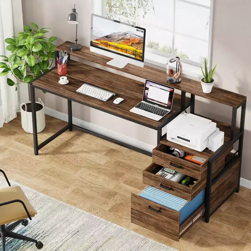 Tribesigns Scrivania da Ufficio Ergonomica da 63 pollici