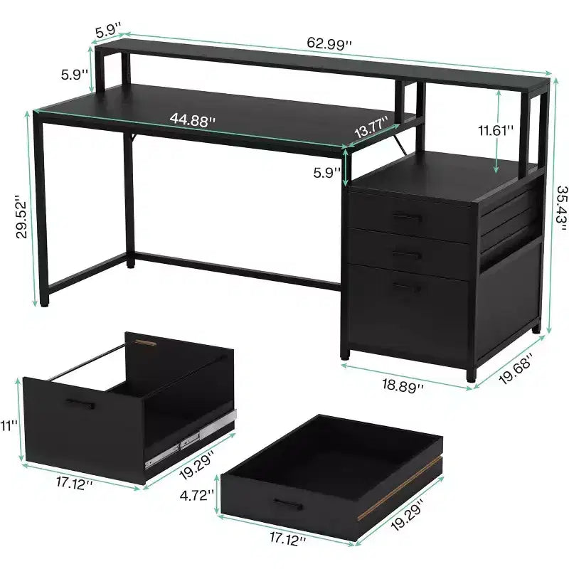 Tribesigns Scrivania da Ufficio Ergonomica da 63 pollici