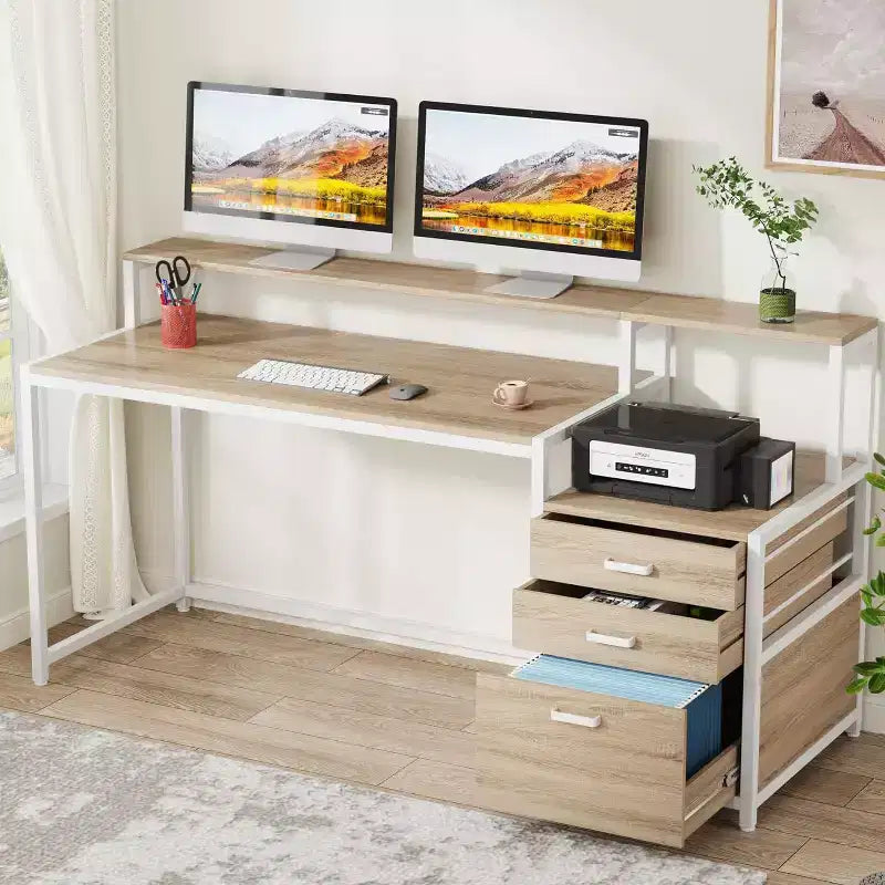 Tribesigns Scrivania da Ufficio Ergonomica da 63 pollici