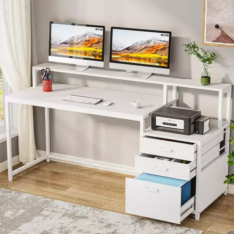 Tribesigns Scrivania da Ufficio Ergonomica da 63 pollici