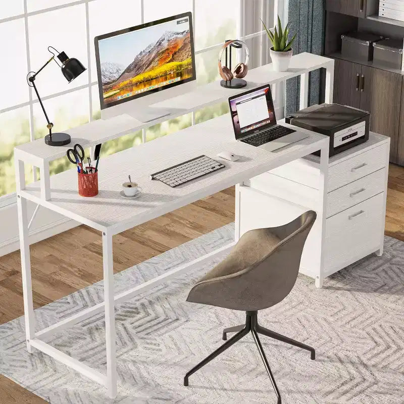 Tribesigns Scrivania da Ufficio Ergonomica da 63 pollici