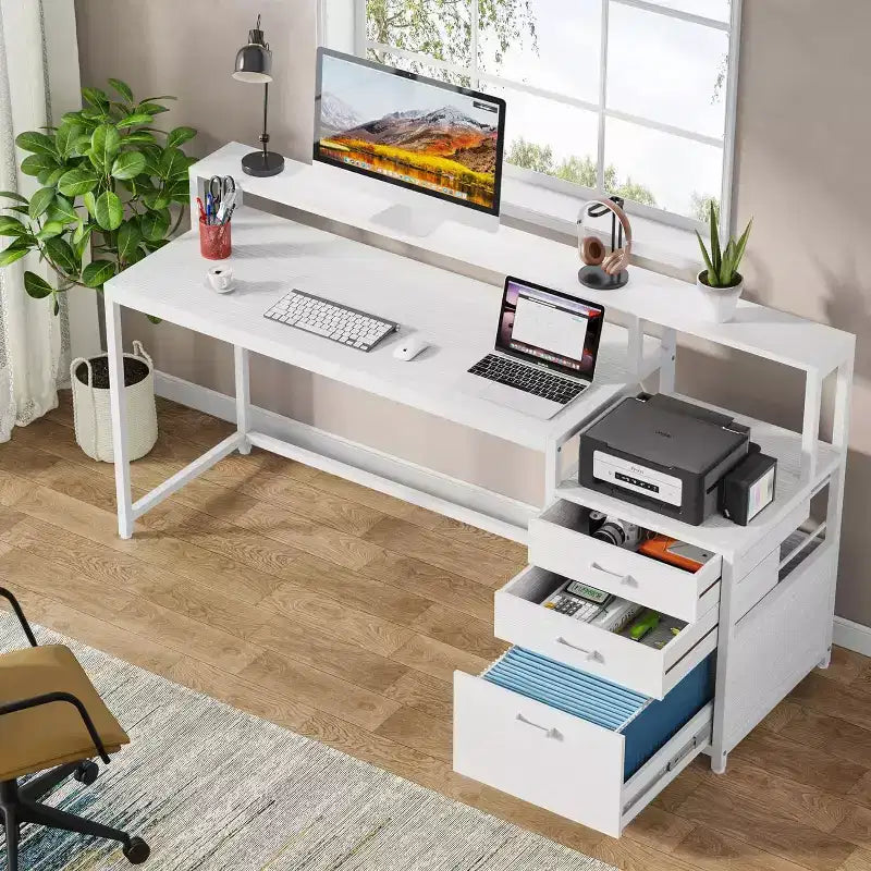 Tribesigns Scrivania da Ufficio Ergonomica da 63 pollici