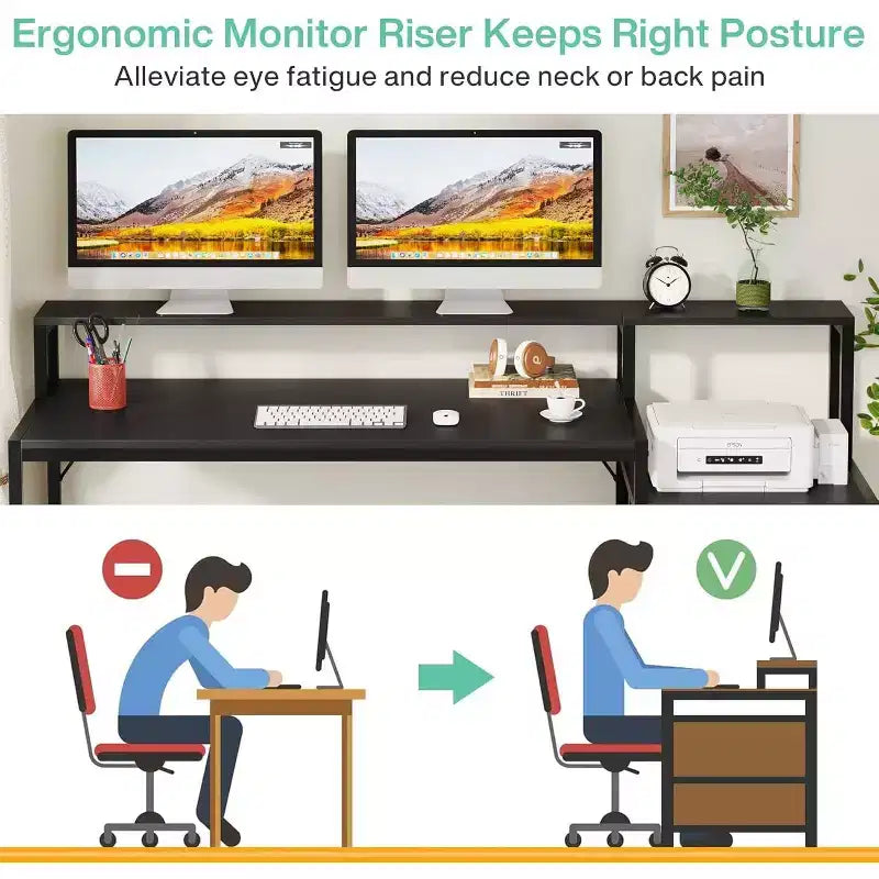 Tribesigns Scrivania da Ufficio Ergonomica da 63 pollici