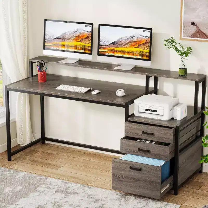 Tribesigns Scrivania da Ufficio Ergonomica da 63 pollici