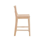 Set di 2 sgabelli da bar da 60,32 cm Elizabeth in legno massiccio, altezza bancone - Linon