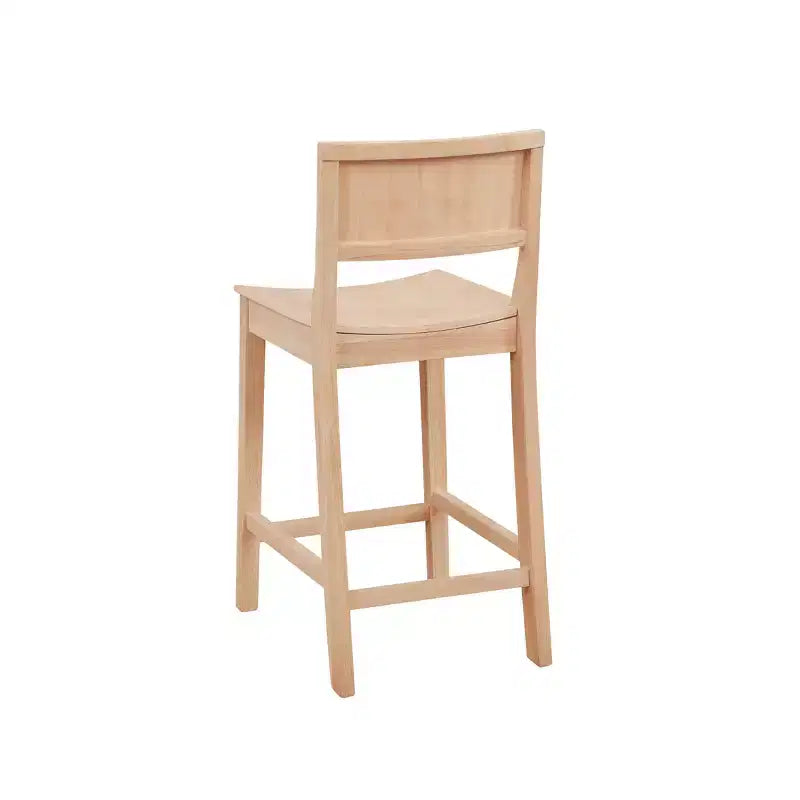 Set di 2 sgabelli da bar da 60,32 cm Elizabeth in legno massiccio, altezza bancone - Linon
