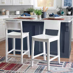 Set di 2 sgabelli da bar da 60,32 cm Elizabeth in legno massiccio, altezza bancone - Linon