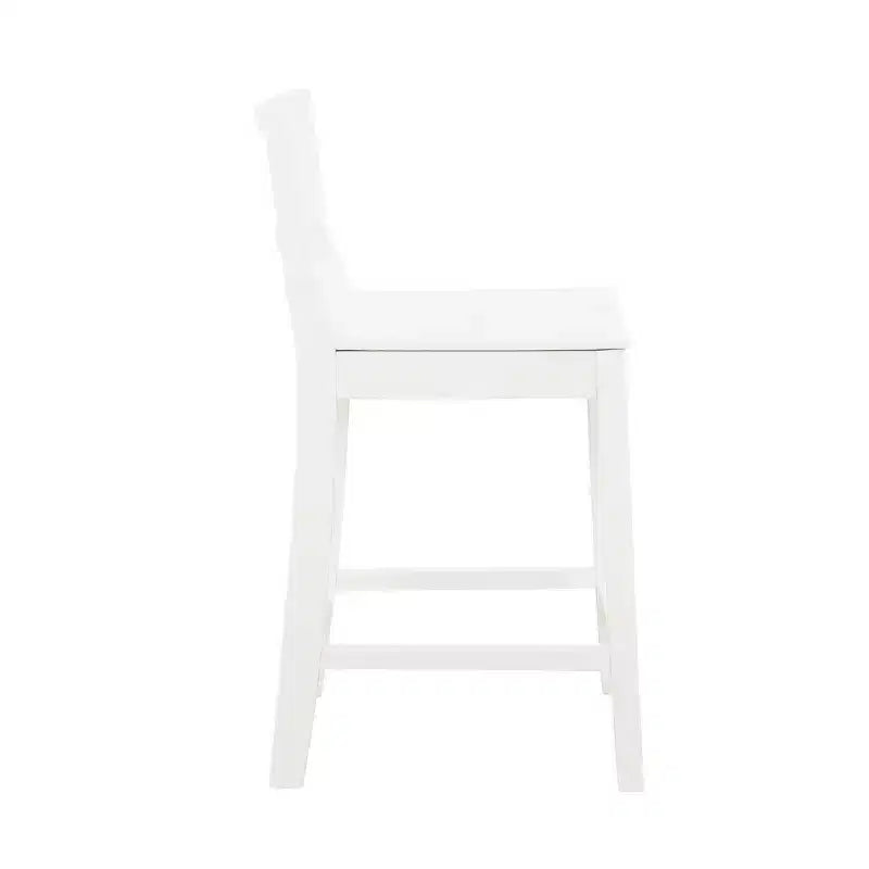 Set di 2 sgabelli da bar da 60,32 cm Elizabeth in legno massiccio, altezza bancone - Linon