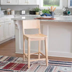 Set di 2 sgabelli da bar da 60,32 cm Elizabeth in legno massiccio, altezza bancone - Linon