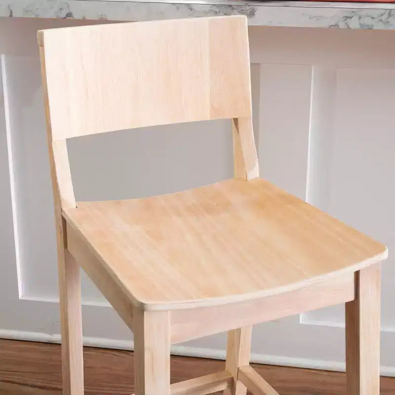Set di 2 sgabelli da bar da 60,32 cm Elizabeth in legno massiccio, altezza bancone - Linon