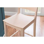 Set di 2 sgabelli da bar da 60,32 cm Elizabeth in legno massiccio, altezza bancone - Linon