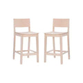 Set of 2 23.75" Elizabeth Solid Wood Counter Height Barstools - Linon
