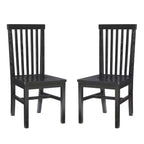 Set of 2 Percival Solid Wood Slat Back Side Chairs Linon