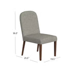 Sedia da pranzo imbottita con schienale arrotondato - HomePop