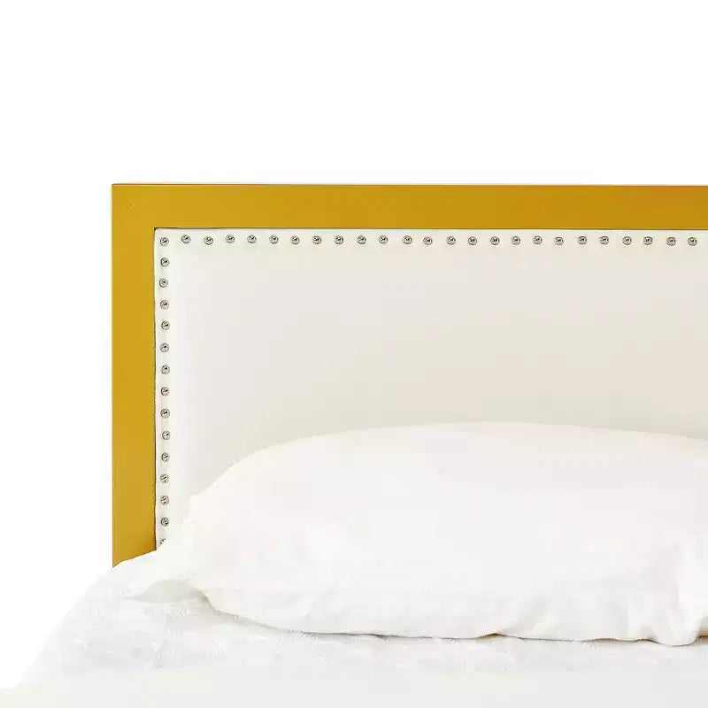 VECELO - Letto imbottito in lino con testiera e pediera, piattaforma resistente, solide doghe in metallo, nessuna necessità di rete a molle, facile da montare