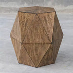 Tavolino d'appoggio geometrico Uttermost Volker, 45,72 cm, in legno lucido color miele