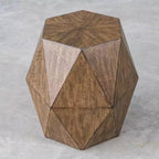Tavolino d'appoggio geometrico Uttermost Volker, 45,72 cm, in legno lucido color miele