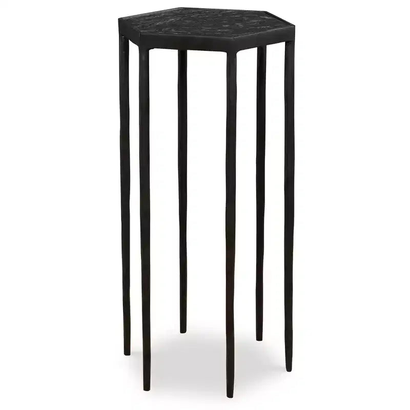 Tavolino esagonale Uttermost Aviary, 29,8 cm, nero