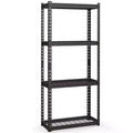 Costway 1 PCS 4-Tier Metal Shelving Unit Heavy Duty Wire Storage Rack with Anti-slip Foot Pads Black