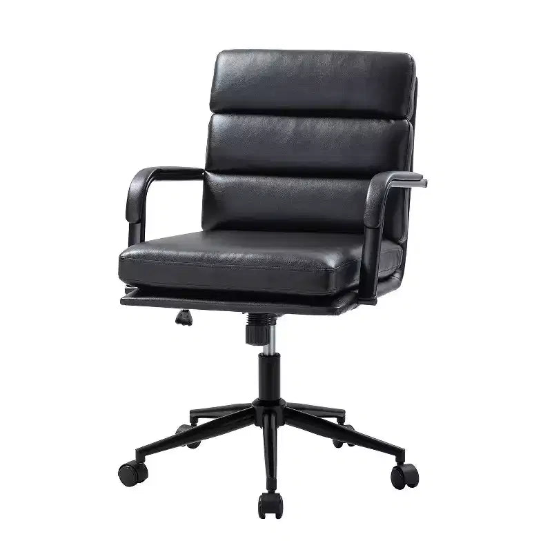 Gregor 360-degree swivel Task Leather Chair with Tilt Lock and Center Tilt for office | Hulala Home