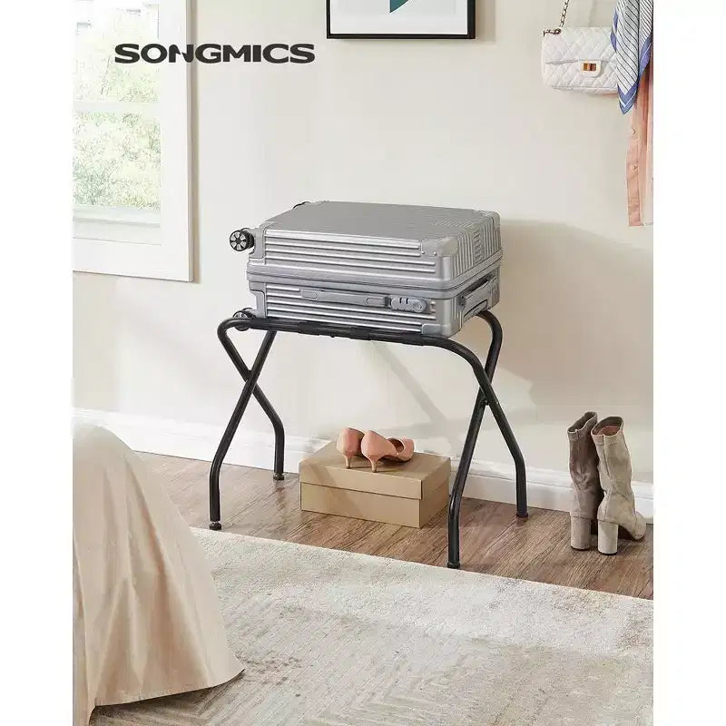 SONGMICS Portavaligie per la Stanza degli Ospiti Supporto Valigia Regge Fino a 50 kg