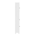 Flash Furniture Dune, colonna bagno indipendente con ante a chiusura magnetica, ripiani regolabili, mensola a giorno e cassetto