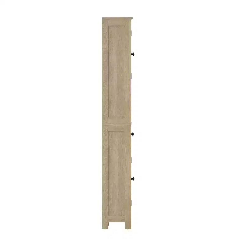 Flash Furniture Dune, colonna bagno indipendente con ante a chiusura magnetica, ripiani regolabili, mensola a giorno e cassetto
