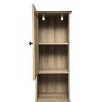 Flash Furniture Dune, colonna bagno indipendente con ante a chiusura magnetica, ripiani regolabili, mensola a giorno e cassetto