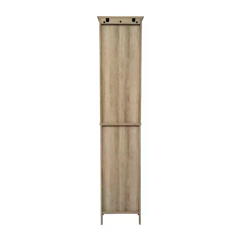 Flash Furniture Dune, colonna bagno indipendente con ante a chiusura magnetica, ripiani regolabili, mensola a giorno e cassetto