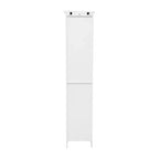 Flash Furniture Dune, colonna bagno indipendente con ante a chiusura magnetica, ripiani regolabili, mensola a giorno e cassetto