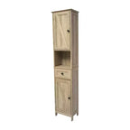 Flash Furniture Dune, colonna bagno indipendente con ante a chiusura magnetica, ripiani regolabili, mensola a giorno e cassetto