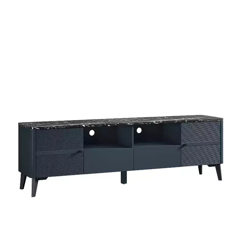 Mobile porta TV moderno con ripiano in finto marmo da 70", per TV fino a 75" - Festivo