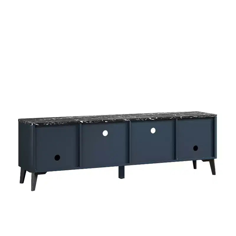 Mobile porta TV moderno con ripiano in finto marmo da 70", per TV fino a 75" - Festivo
