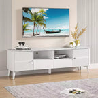 Mobile porta TV moderno con ripiano in finto marmo da 70", per TV fino a 75" - Festivo
