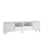 Mobile porta TV moderno con ripiano in finto marmo da 70", per TV fino a 75" - Festivo