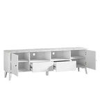 Mobile porta TV moderno con ripiano in finto marmo da 70", per TV fino a 75" - Festivo