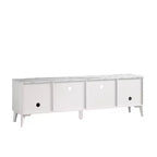 Mobile porta TV moderno con ripiano in finto marmo da 70", per TV fino a 75" - Festivo