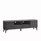 Mobile porta TV moderno con ripiano in finto marmo da 70", per TV fino a 75" - Festivo