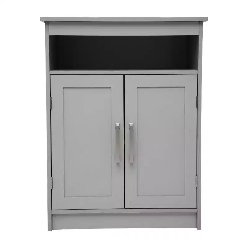 Mobiletto organizer per bagno Emma and Oliver con ripiano regolabile interno, ante con chiusura magnetica e ripiano superiore aperto