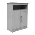 Mobiletto organizer per bagno Emma and Oliver con ripiano regolabile interno, ante con chiusura magnetica e ripiano superiore aperto
