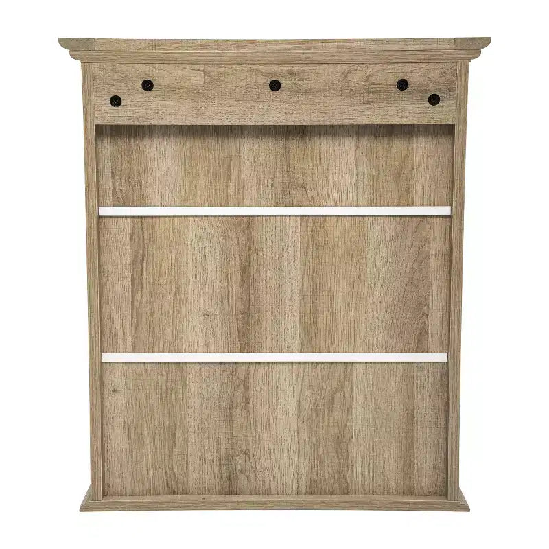 Emma and Oliver Mobiletto da bagno con specchio a parete con ripiano interno regolabile, doppie ante con chiusura magnetica, ripiano inferiore a giorno
