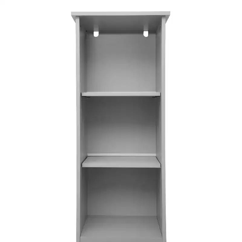 Merrick Lane Mobile Alto e Stretto per Biancheria con Ripiani Regolabili, Ripiani Aperti e Ante con Chiusura Magnetica