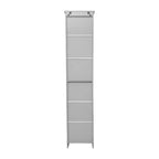 Merrick Lane Mobile Alto e Stretto per Biancheria con Ripiani Regolabili, Ripiani Aperti e Ante con Chiusura Magnetica