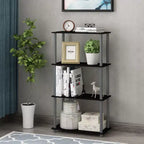 Libreria decorativa reversibile a 4 ripiani Furinno, scaffale multiuso a scala, espositore organizer