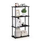 Libreria decorativa reversibile a 4 ripiani Furinno, scaffale multiuso a scala, espositore organizer