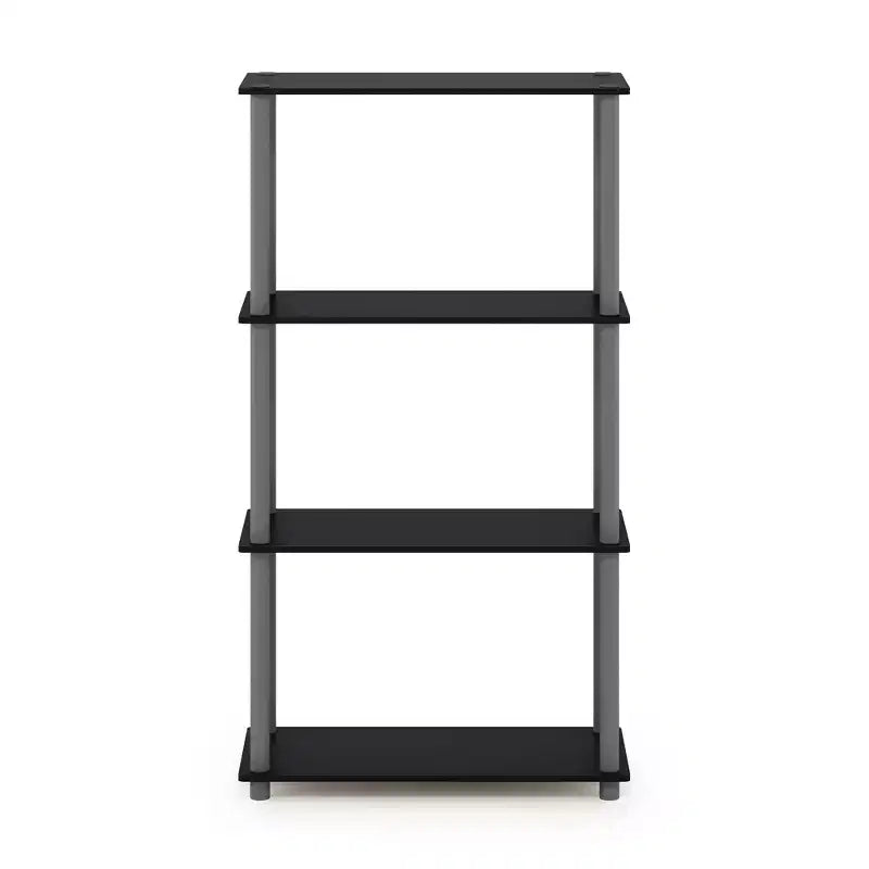 Libreria decorativa reversibile a 4 ripiani Furinno, scaffale multiuso a scala, espositore organizer