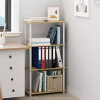 Libreria decorativa reversibile a 4 ripiani Furinno, scaffale multiuso a scala, espositore organizer