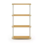 Libreria decorativa reversibile a 4 ripiani Furinno, scaffale multiuso a scala, espositore organizer