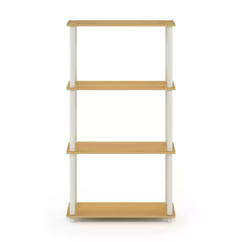 Libreria decorativa reversibile a 4 ripiani Furinno, scaffale multiuso a scala, espositore organizer